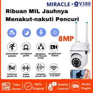 MIRACLE CCTV V380 PRO CCTV CameraOriginal 2 Antenna PTZ Mini Bulb Wireless Wifi Smart 1080 Full HD V