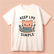 KATUN DT410 Women's T-shirts, Korean Distro Style Tops, Kids Girls, Short Sleeves, Suitable for Girl