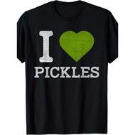 Funny I Love Pickles T-Shirt for Men & Women - Vintage Pickle Lovers Graphic Tee, Soft Breathable Ca