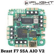 iFlight Beast F7 55A V2 (BMI270) 2-6S 4in1 BLHeli-S AIO Board (25.5x25.5mm) MX1053-55A