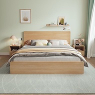 🇸🇬⚡ Solid Wooden Bed Frame Solid Wood Bed Frame Bed Frame With Mattress Queen/King Size Bed Frame