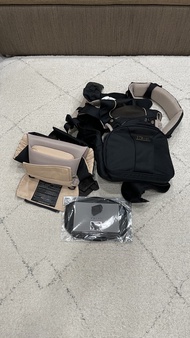 ￼SINBII EZbag 2.0Plus 全階段嬰兒背帶/背巾-黑曜金+新生兒軟墊