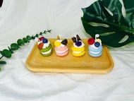 S.W. Candle 手作蠟燭 甜甜系列馬卡龍造型蠟燭 多色可選 水梨花蕾奶油內餡（含透明包裝盒）