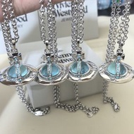 Vivienne Westwood  大號orb冰河藍項鍊