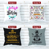 BIRTHDAY THEME Bantal Custom Nama Personalised Pillow Sublimation Printing with Inner Hadiah Gift