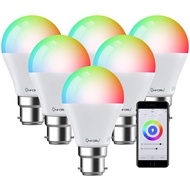 Onforu (3 PACKS)  Smart Bulb, Alexa Light Lighting B22 Bayonet, Colour Changing Dimmable RGBW WiFi B