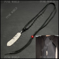 GOROS Feather Leather Rope Necklace Vintage Rock Accessories Street Hip Hop Indian Jewelry Party Gif