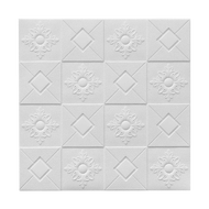 paket 10 lembar wallpaper brickfoam 3d bata putih isi 10 pcs sticker dinding brickfoam foam bata 38c