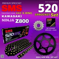 520 KAWASAKI Z800 Z-800 SPROCKET SET 520XWE X-RING CHAIN SMS SPROCKET RK RKM YTX9A SMS XWE X-RING CH