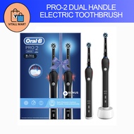 Oral-B Pro 2 2900 Electric Toothbrush Dual Handle Gift Pack (Black)