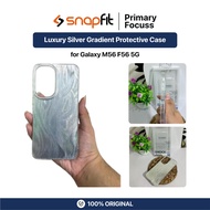 SNAPFIT Case Samsung Galaxy M56 F56 5G SNAPFIT Luxury Silver Gradient Phone Case Protective Casing C