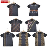Kids T-shirt Collar Jersey Material Batik Print | Baju T-shirt Kolar Kanak-Kanak Corak Batik