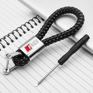 RS Car Preparation Rope Keychain 3D Car Logo For Audi RS Series RS3 RS4 RS5 RS6