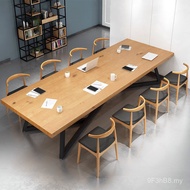Office Staff Simple loft Desk Chair Computer Desk Business Creative Solid Wood Multiplayer Desk Stri