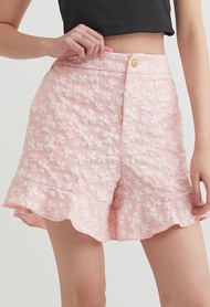 nichii Floral Embossed Jacquared Flare Shorts (S8A043-2405BLM-T)