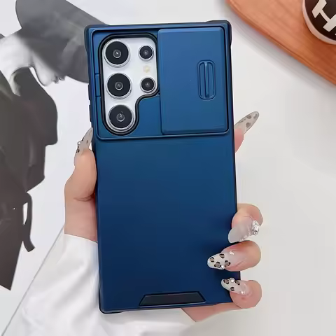 Heavy Duty Slide Camera Protector Case For Samsung S25 S24 S23 S22 S21 Plus Ultra FE A16 A06 Z Flip 