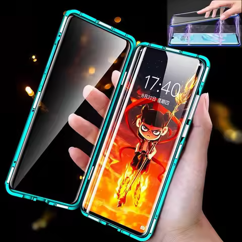 360 Metal Cover For Huawei Nova Y72 Y91 Y90 Y71 Y61 Magnetic Case For Huawei Nova Y70 Plus 5T Glass 