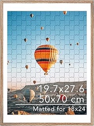 JCJMY 19.7x27.6 Puzzles Frame for 50x70 cm Puzzles Poster Photo Picture, Display 18x24 with Mat or 1