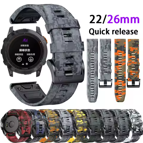 QuickFit Silicone Watch Strap For Garmin Instinct 2X Solar Watchband Enduro 3 Fenix 6X 6 Pro 5X 5 Pl