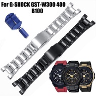 ¤ Replacement Watch band for Casio G-SHOCK GST-W300 W400 GST-B100 GSHOCK Stainless Steel 3Beads Wrist Bracelet Belt