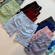 Dfyne Impact With Low Ribbed Band Yoga Seamless Scrunch Bum Workout Gym Short Booty Stretch Running