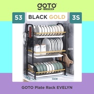 Goto Evelyn Rak Pengering Cuci Piring Dapur Susun Wastafel Serbaguna