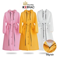Fashionable RAINCOAT With Zipper With Bag KOJMAC RAINCOAT (Motorcycle RAINCOAT, Side Drawstring, Imported Microbiological Plastic Fabric)