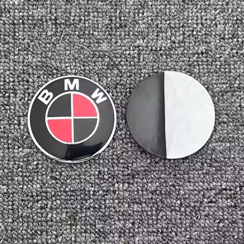 New 7pcs Car Front Emblem 7pcs Car Front Emblem Rear Badge Wheel Hub Cap Sticker for BMW E46 E90 E60