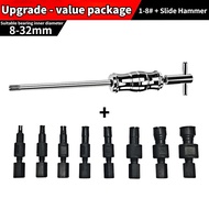1 Set Bearing Puller Remover Slide Hammer  8-32mm Blind Hole + 45# Steel Mirror Plating Slide Hammer