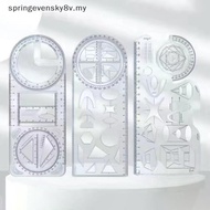 springevensky8v 360° Movable Geometric Ruler for Students Portable 3D Flat - 1PCS CCD