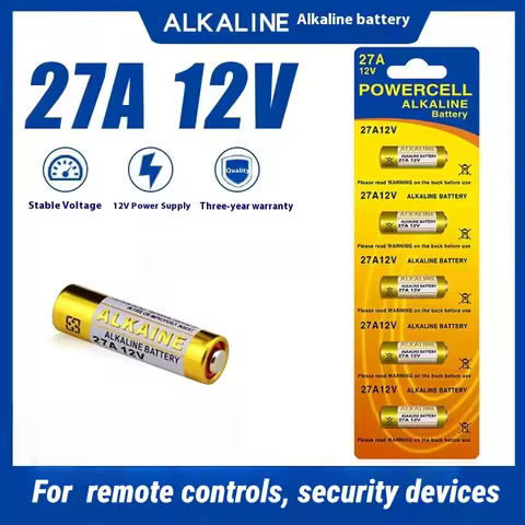 High-Power 12V A27 Alkaline Battery for Wireless Doorbells Remote Controls Toys Car Keys Compatible 
