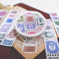 復古郵票－2.5cm和紙膠帶(割型、帶離型紙)