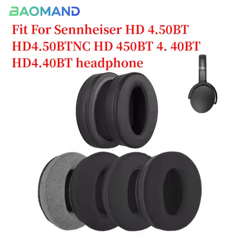 Soft Foam Protein Leather Earpads Ear Pads Compatible For Sennheiser HD 4.50BT HD4.50BTNC HD 450BT 4