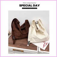 ✨ ◲ ♨ Mumu 3049 Japanese Messenger Corduroy Casual Bag Simple Shoulder Tote Bags With Zipper For Me