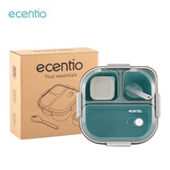 ecentio Tempat Makan Anti Tumpah Lunch Box 3/4 Grid Dengan Sendok Gratis Anti Tumpah Berbahan PP 850