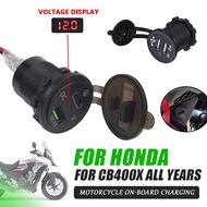 For Honda CB400X CB 400X CB 400 X CB400 X 2023 Motorcycle Cellphone Dual USB Fast Charger Relay Adapter Plug Socket