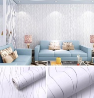 10M Giấy Dán Tường Sẵn Keo Sóng (10m x 45cm /cuộn). Độ bền cao keo bám chắc tuổi thọ giấy lâu Wallpa