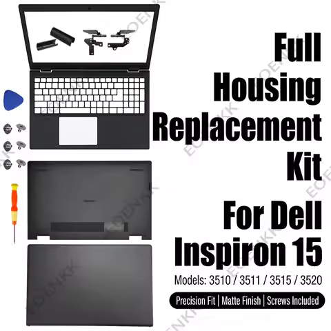 For Dell Inspiron 15 3510/3511/3515/3520 Laptop Case Parts, Full Set LCD Back Cover Front Bezel Palm