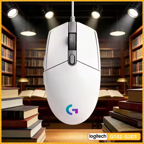 Logitech G203 Prodigy Wired Gaming Mouse 8000 DPI RGB Lighting 6 Buttons On-Board Memory 1ms Respons