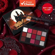 UCANBE Red Vampire Eyeshadow Palette, 15 Colors Burgundy Gray Silver Shimmer Matte Metallic Glitter,