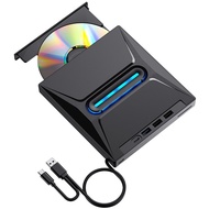 USB 3.0 External CD DVD Drive High-Speed Portable CD/DVD +/-RW Drive with SD Card Reader CD ROM Burn