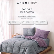 AKEMI Cotton Twill Adore Quilt Cover Set | 100% Cotton 850TC (Super Single/Queen/King)