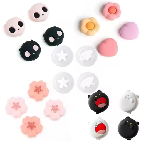 New Silicone Thumb Stick Grip Cap Soft Cover For Nintendo Switch Oled NS Lite For Sony PS5 PS4 Pro P