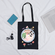 Lyra Bags - TOTE BAG BABY ZOO KANVAS PREMIUM UKURAN 40x30CM / TAS / RESLETING / SERUT / WANITA / BEL