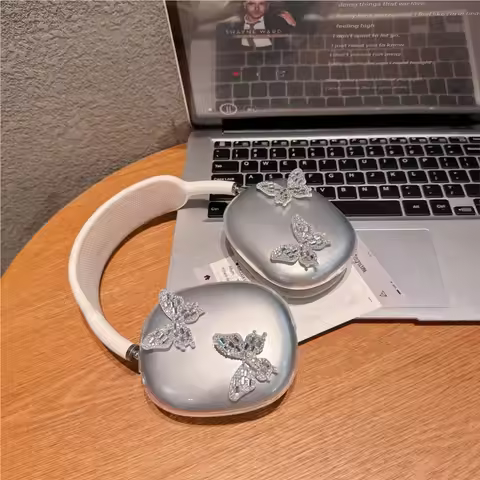 IMD 3D Butterfly Pattern Headphone Cover For Apple AirPods Max Case Shockproof Protective Cases For 