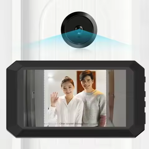 Digital Magic Eye Electronic Viewfinder Photo Recording Safety Door Viewer 3.97in LCD Screen Door Pe