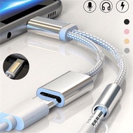 USB-C Type C To 3.5mm Aux Audio Jack Chargers Headphone Adapter Splitter Charging Cable