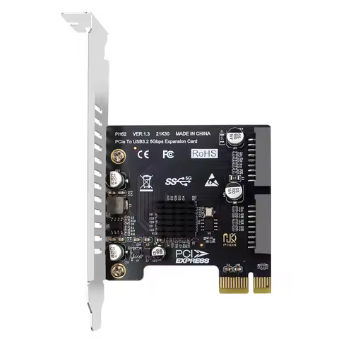 PCIe to USB3.0 Dual 19/20 Pin Connector for Front Panel Card USB 3.0 19P/20P Header Interface PCI-E 