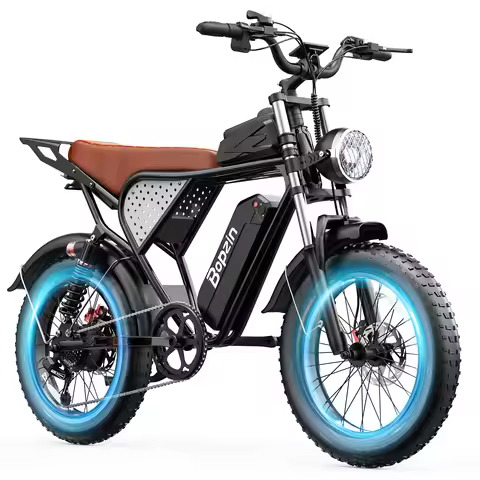 Bopzin C22-Z-25 Electric Bike 1500W 48V 25Ah Fat Tire Ebike for Adults 35MPH Full Suspension Off-Roa