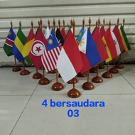 Table pole + flag for all countries